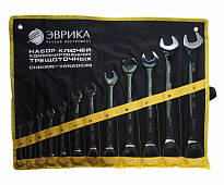 Набор ключей комбинированных трещеточных 12 предметов 6-32.мм (на планшете) ЭВРИКА